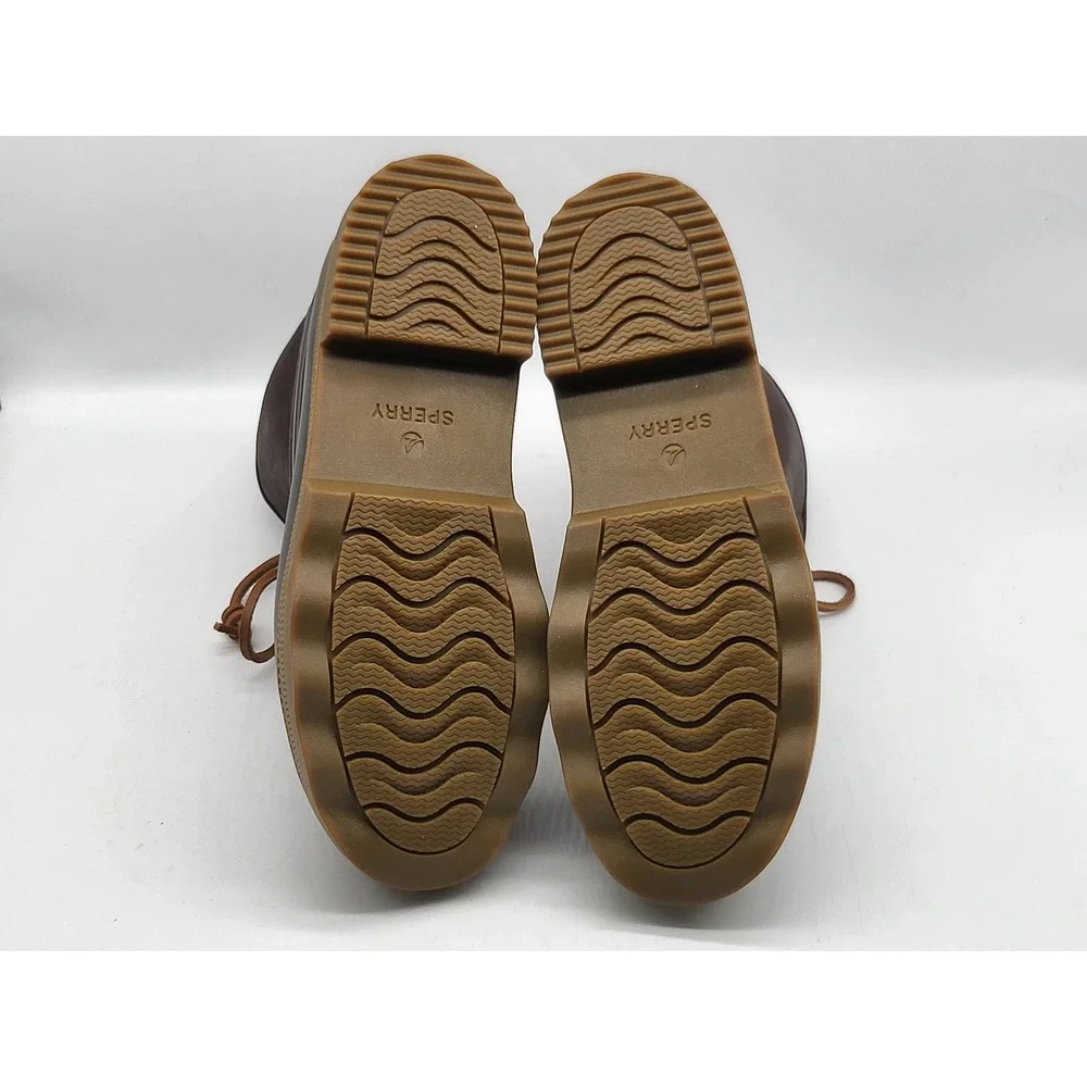 Sperry Saltwater Duck Boots Women's 6 Brown Gray NWOB Leather‎ Water-Resistant